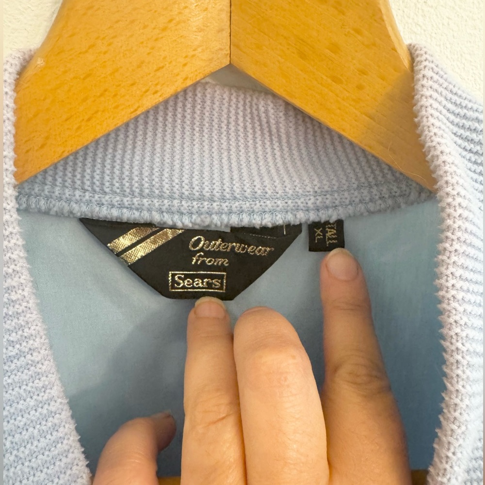 Vintage Sears Sky Blue Light Bomber Jacket - Picture 3 of 7